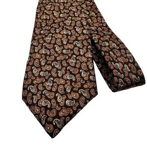Christian Dior Vintage Retro‎ Silk Geometric Slim Tie